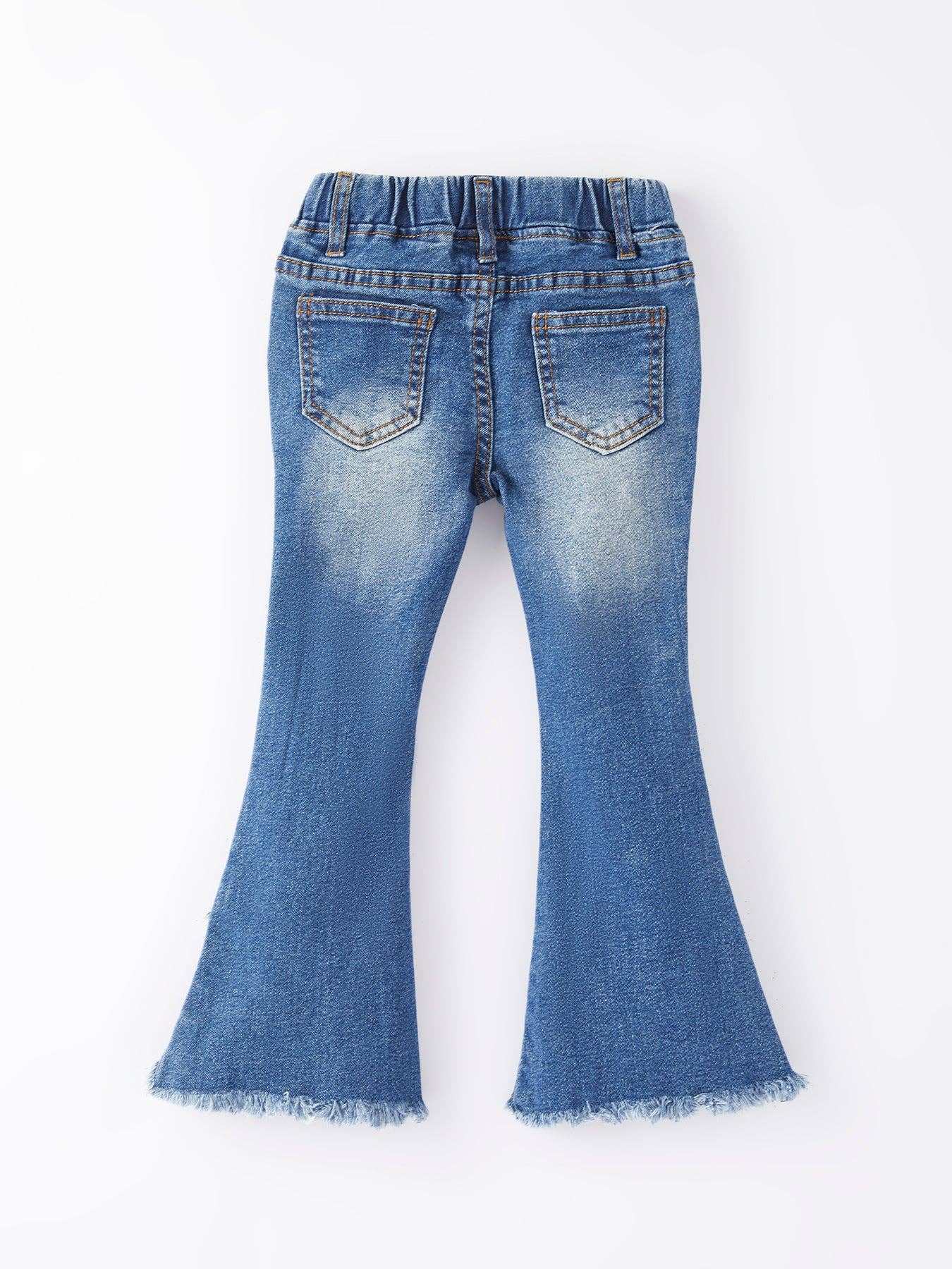 Girls Blue Denim Bell Denim Pants